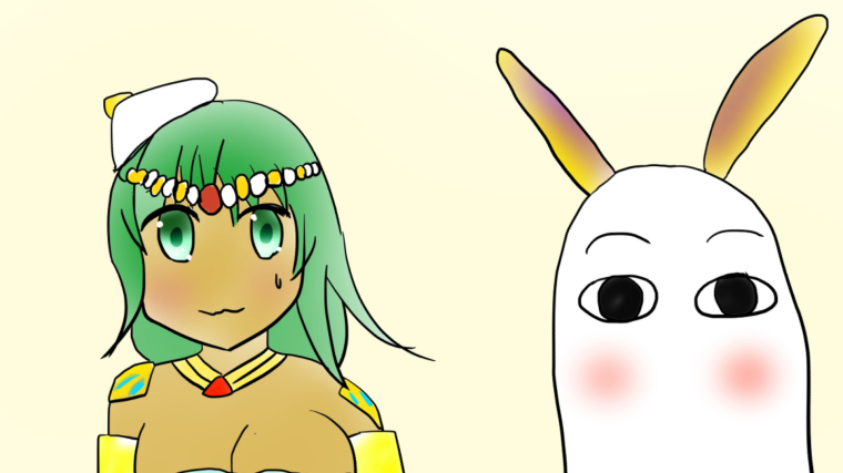 【FGOイラスト】「千夜一夜供物団」(不夜キャス&水着ニト)