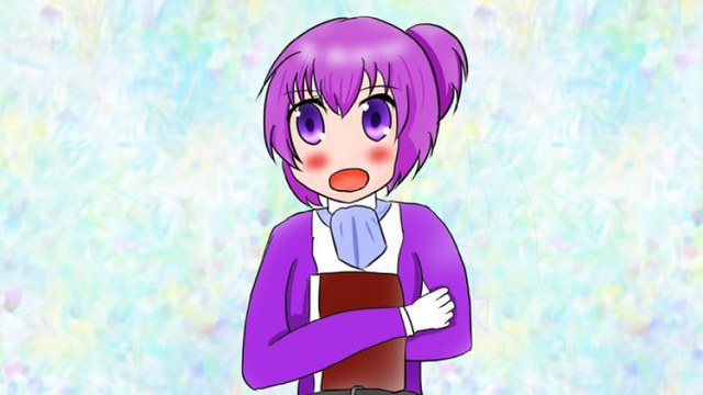 【花騎士イラスト】秘密の日記は見ないでっ！（パープルパンジー）