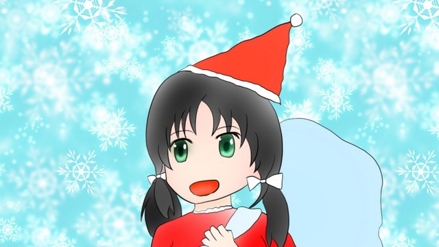 【花騎士イラスト】サンタ衣装のカーネーションちゃん