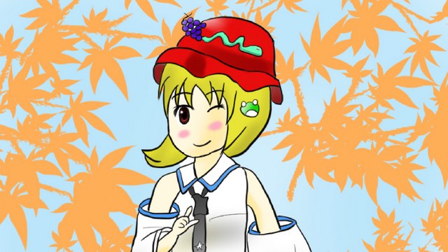 【東方イラスト】早苗さんコスの穣子ちゃん！