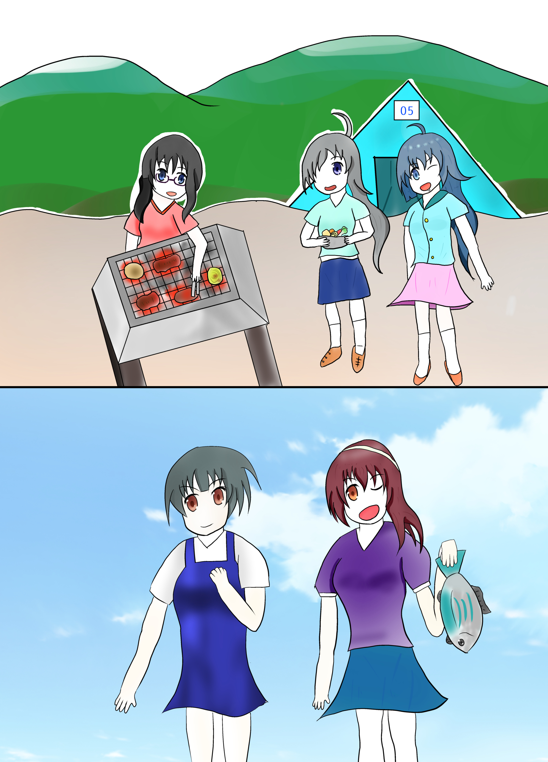 礼号組のみんなでキャンプ